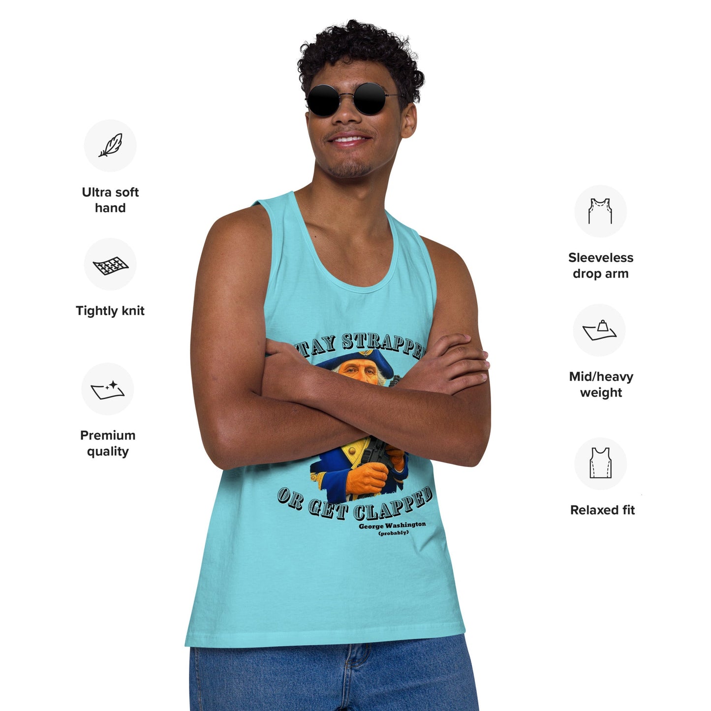 Mantente Fuerte - Camiseta de tirantes premium para hombre