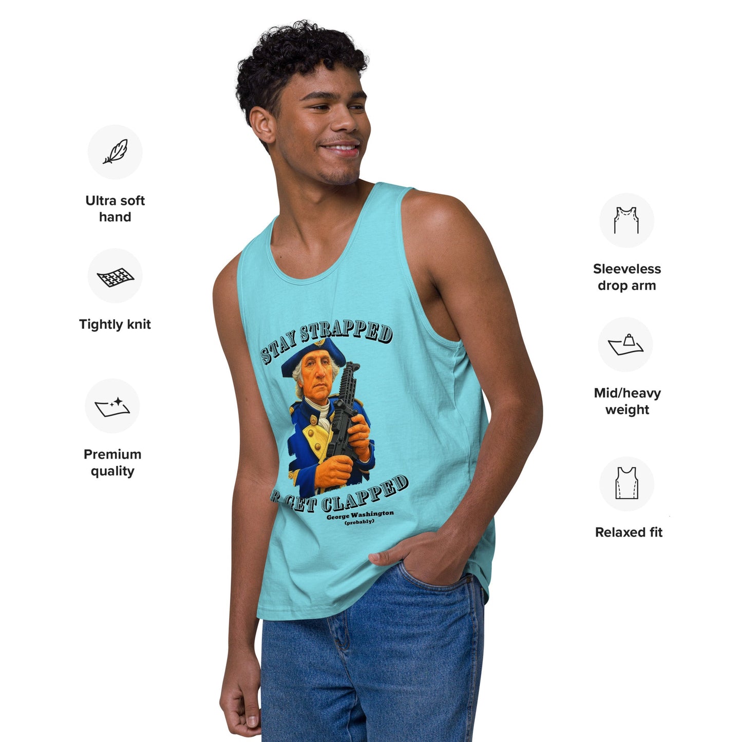 Mantente Fuerte - Camiseta de tirantes premium para hombre