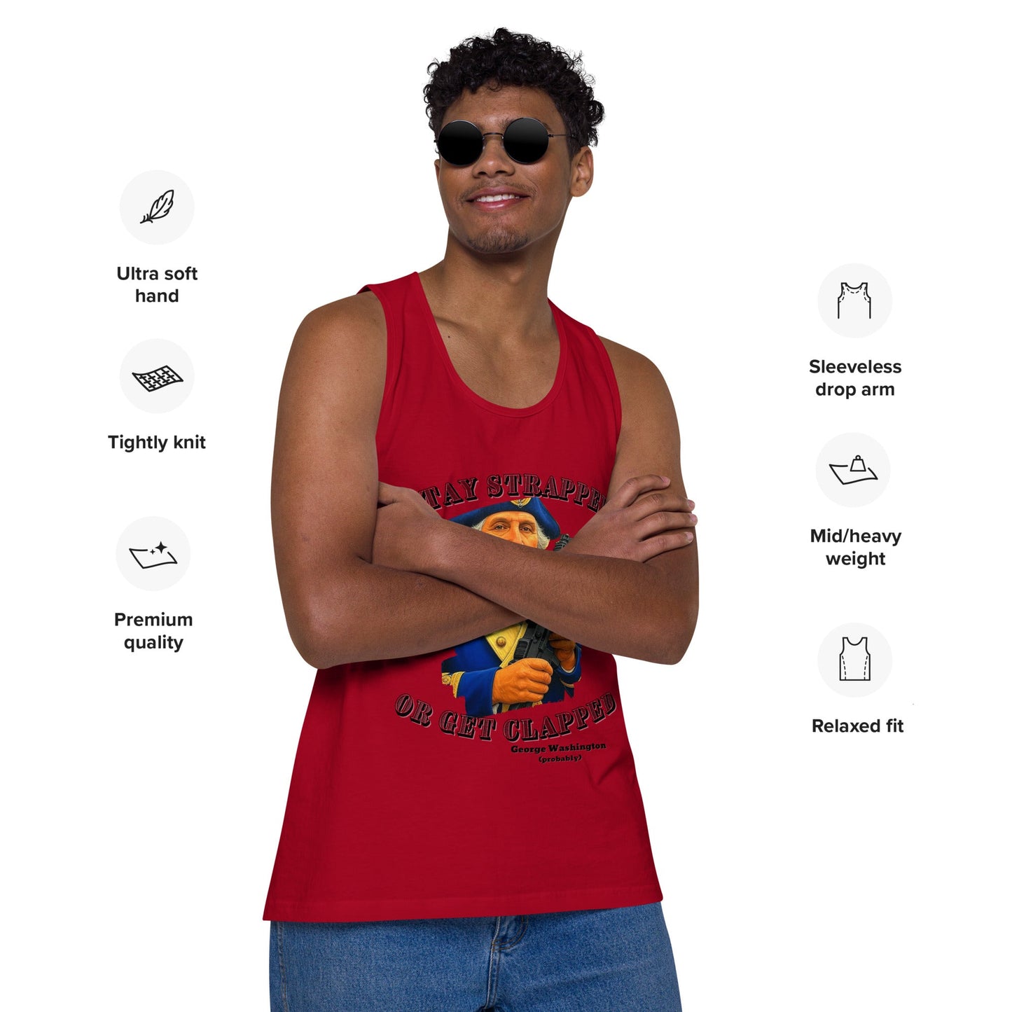 Mantente Fuerte - Camiseta de tirantes premium para hombre
