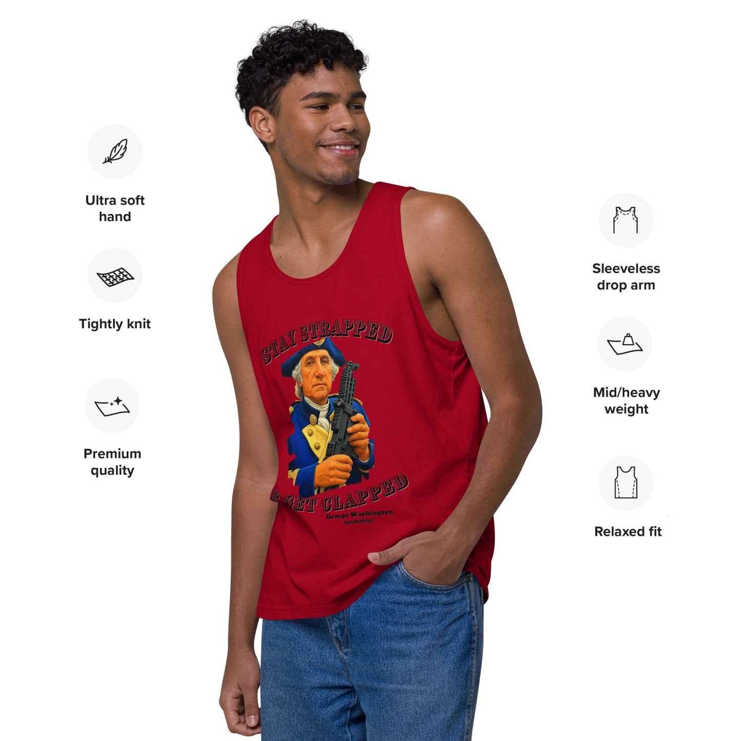Mantente Fuerte - Camiseta de tirantes premium para hombre