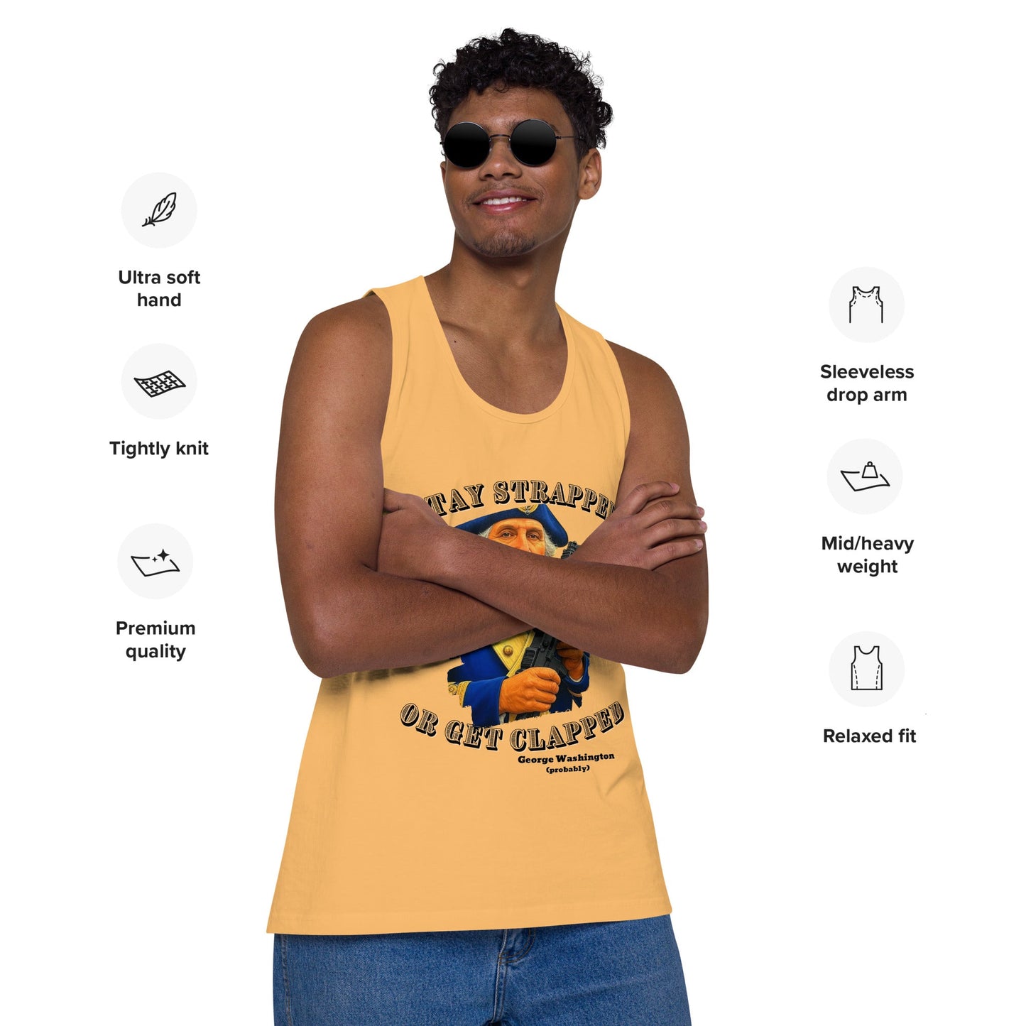 Mantente Fuerte - Camiseta de tirantes premium para hombre