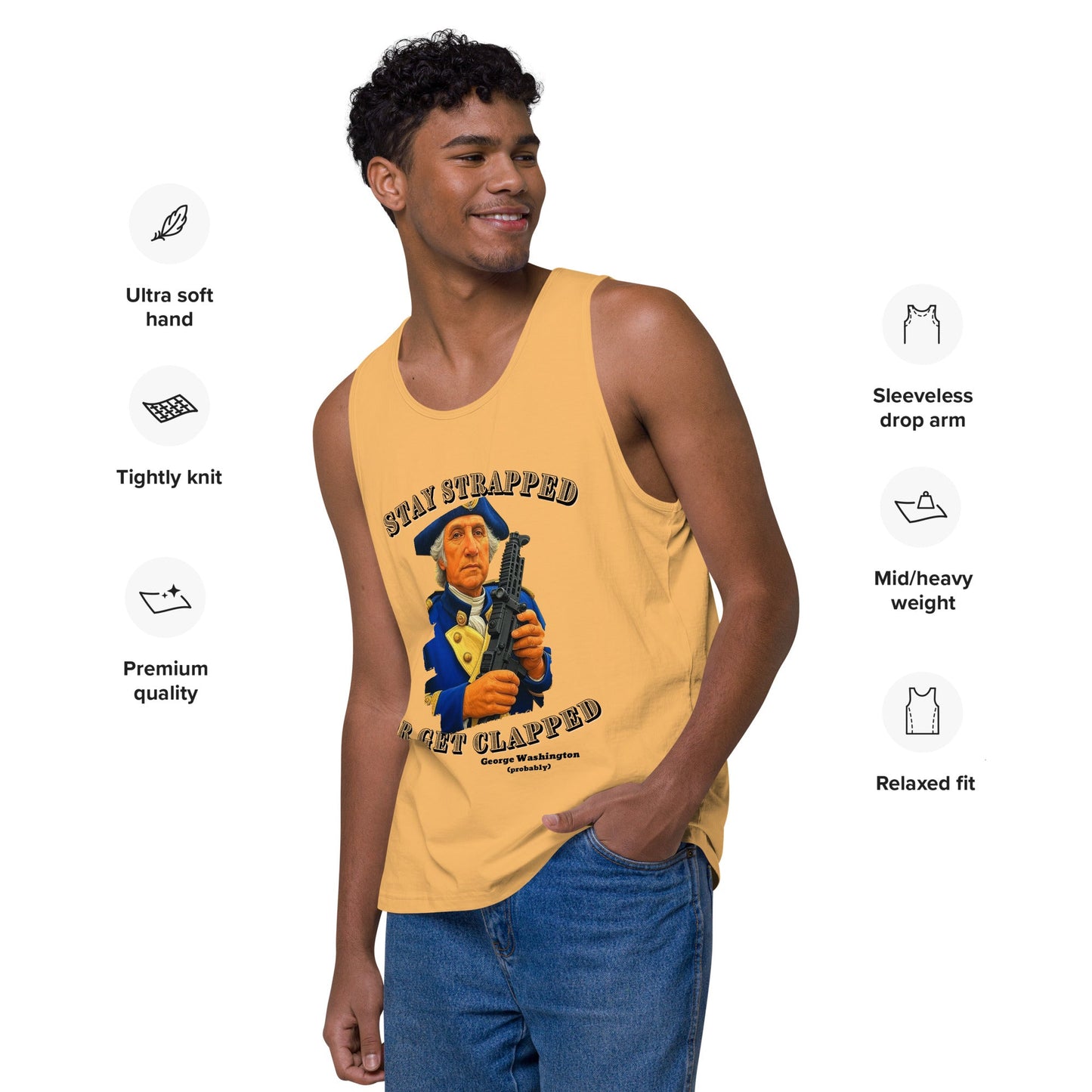 Mantente Fuerte - Camiseta de tirantes premium para hombre