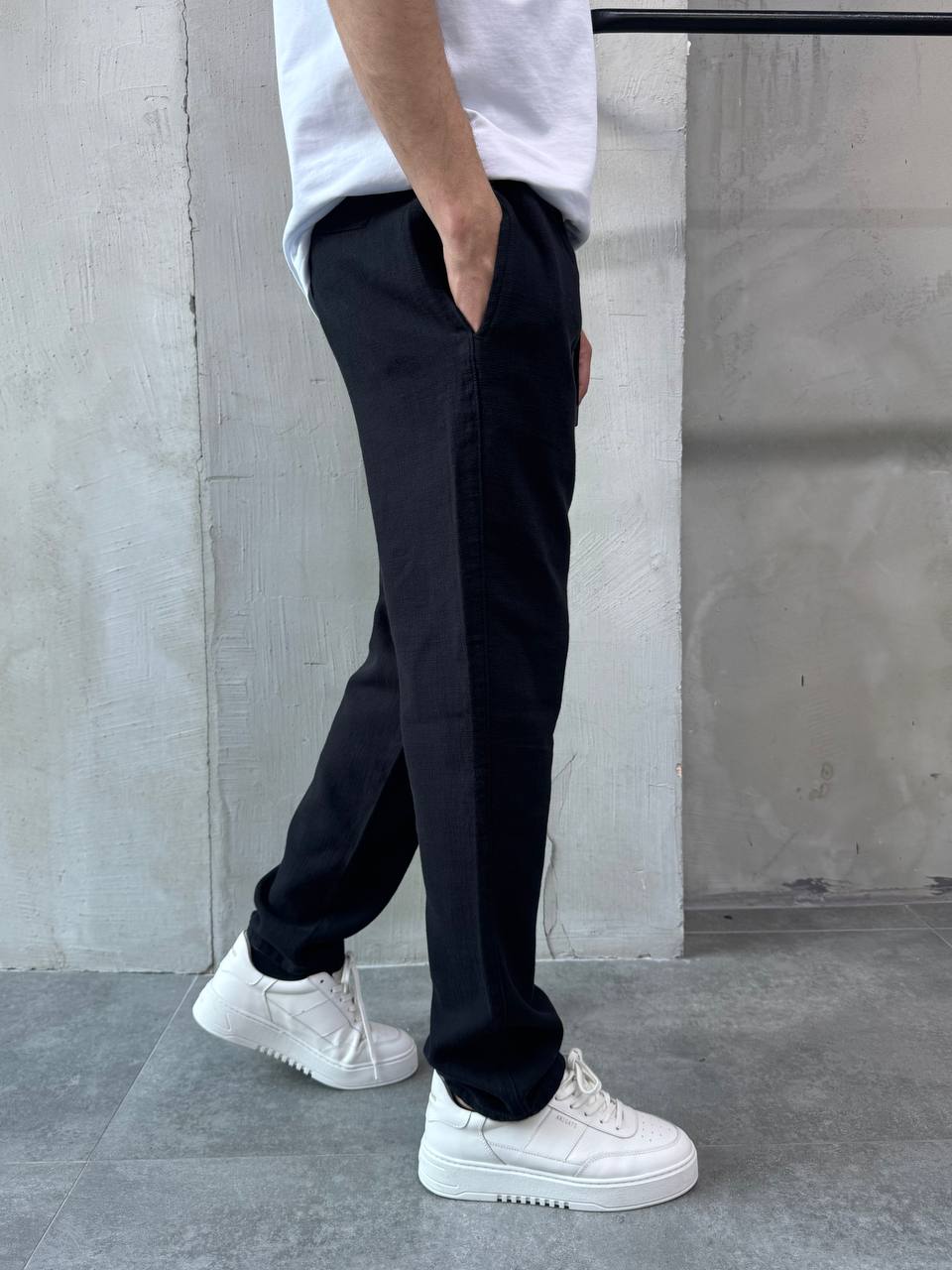 Pantalones de casa de hombre Comfort Flex con cordón - Ajuste relajado de tacto suave para la comodidad diaria