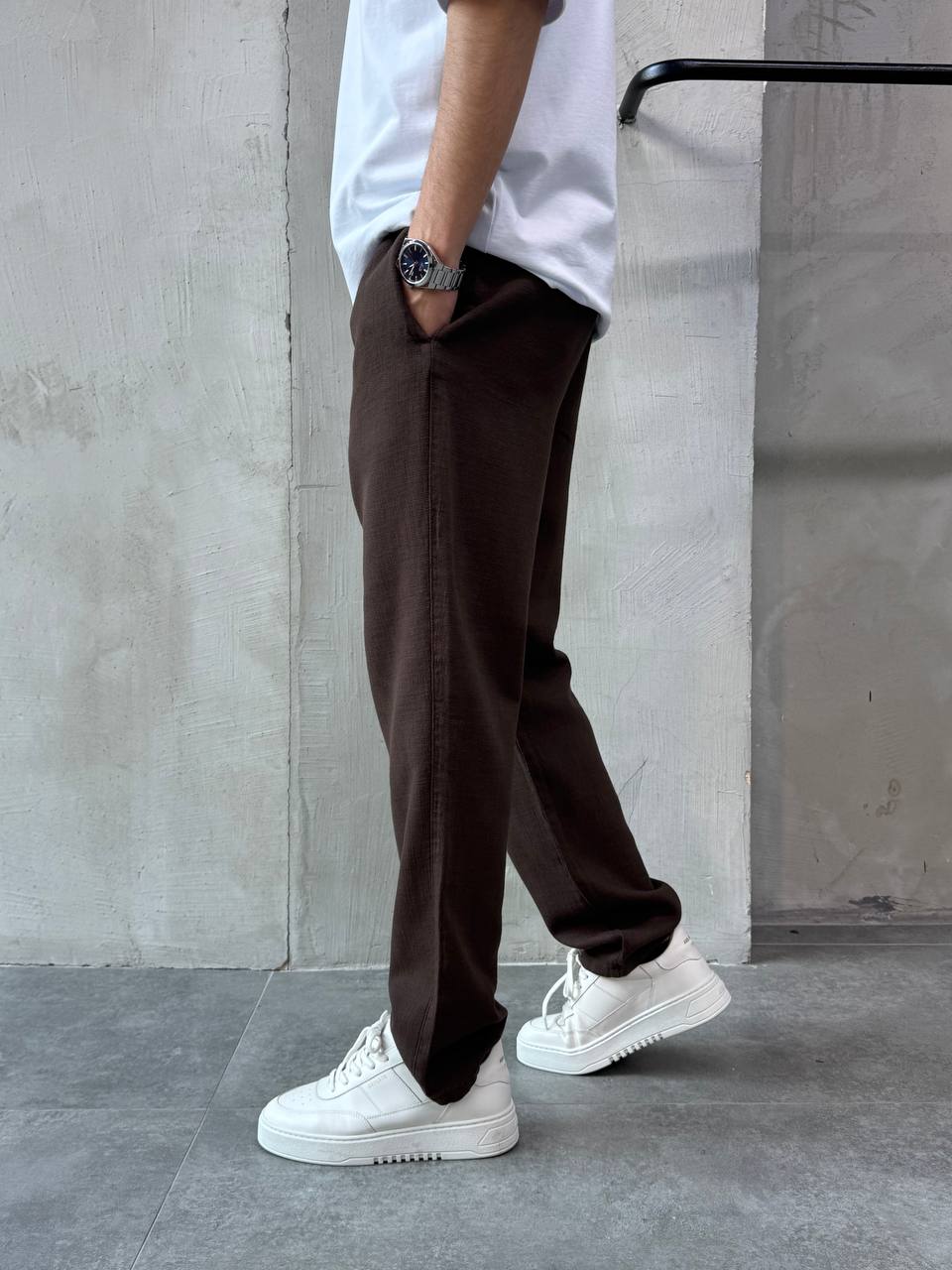 Pantalones de casa de hombre Comfort Flex con cordón - Ajuste relajado de tacto suave para la comodidad diaria