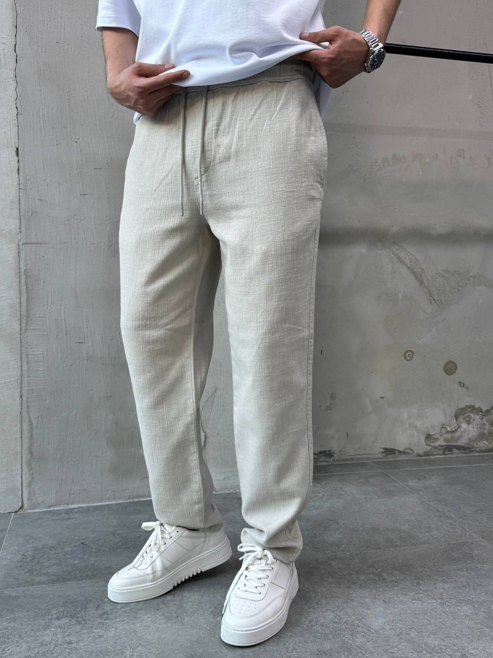 Pantalones de casa de hombre Comfort Flex con cordón - Ajuste relajado de tacto suave para la comodidad diaria