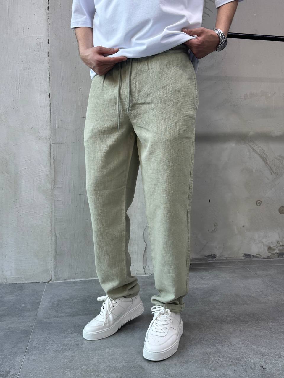 Pantalones de casa de hombre Comfort Flex con cordón - Ajuste relajado de tacto suave para la comodidad diaria
