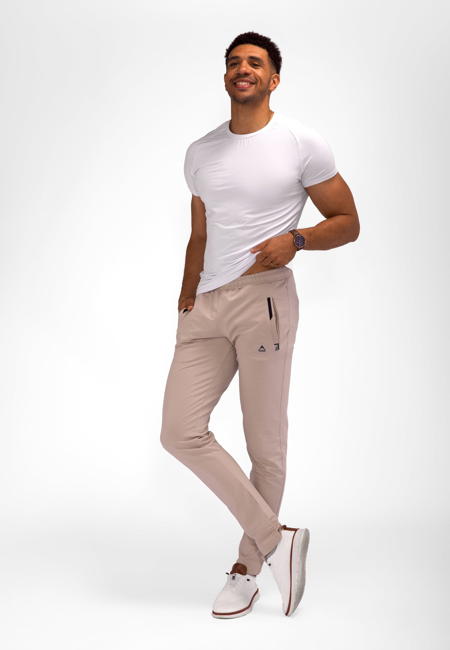 Pantalones de chándal deportivos de comodidad diaria - Ajuste cónico (talla alta)