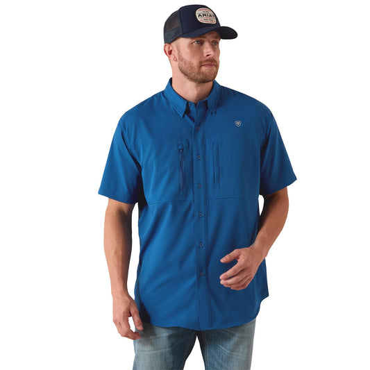 Camisa de manga corta de corte clásico VentTEK para hombre