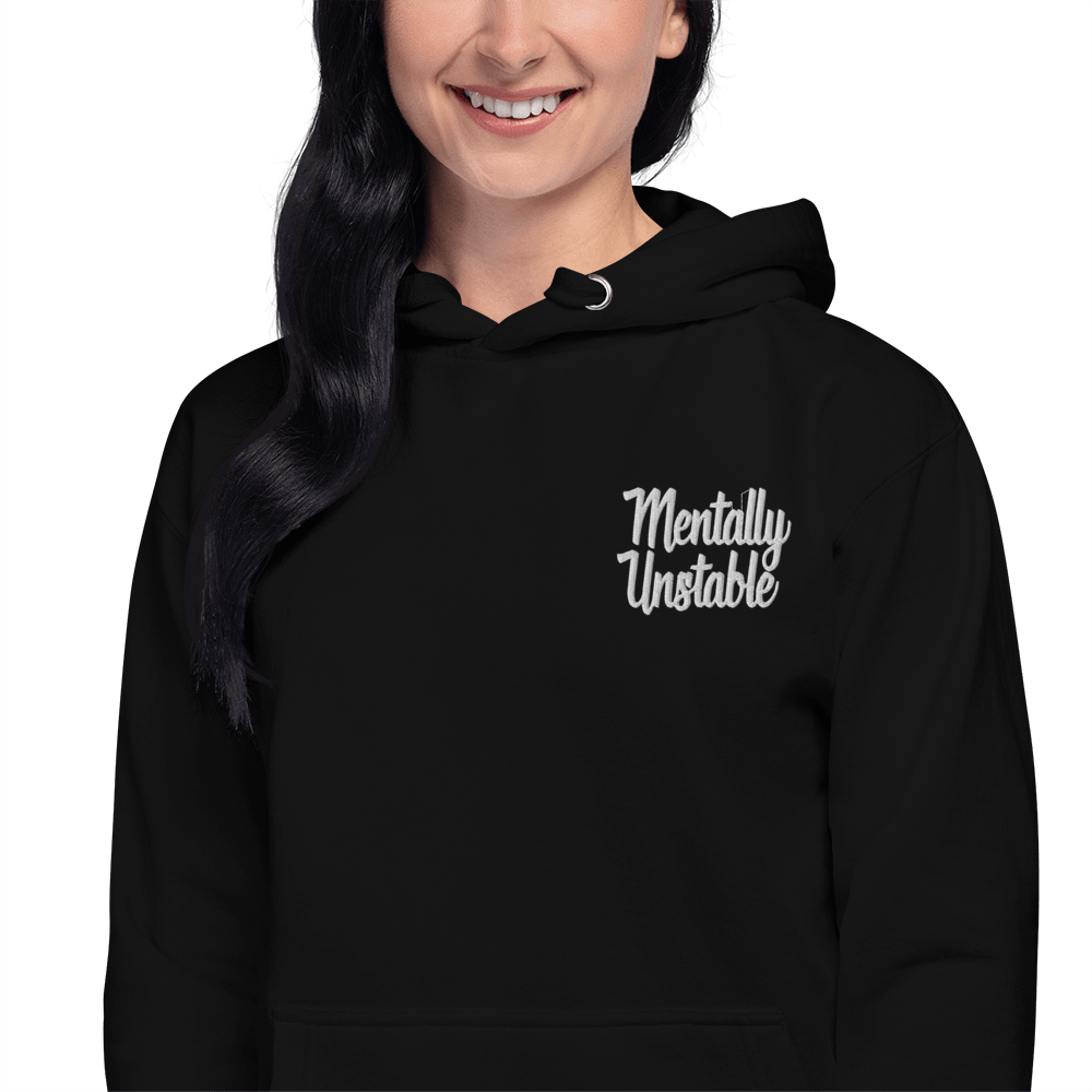 Sudadera bordada de inestable mental