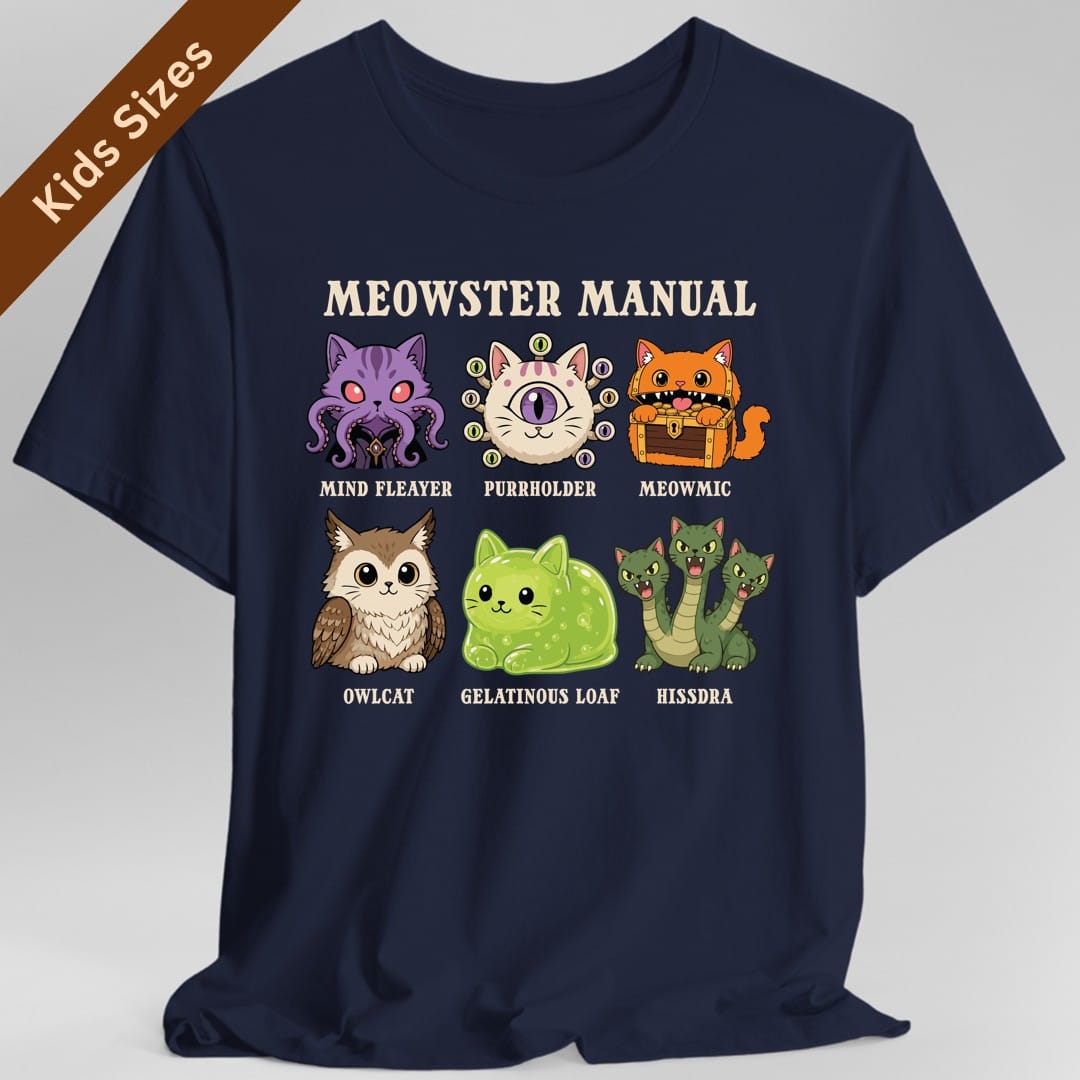 Meowster Manual Kids T-Shirt