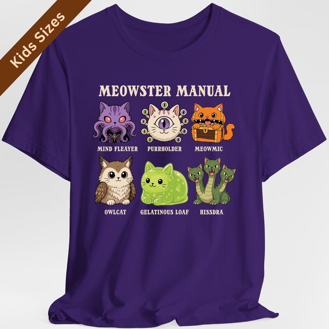 Meowster Manual Kids T-Shirt