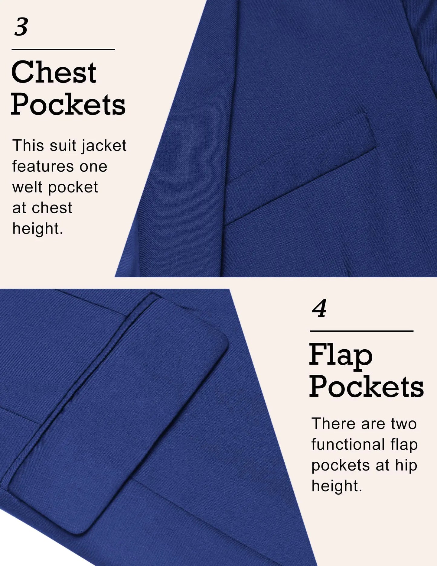 COOFANDY Chaqueta deportiva para hombre, blazer casual, un botón, traje de negocios, gris azul, 3X-Large