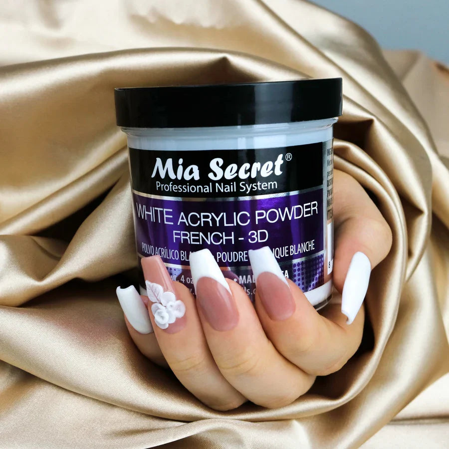 Mia Secret - White Acrylic Powder, 2oz, 4oz and 8oz