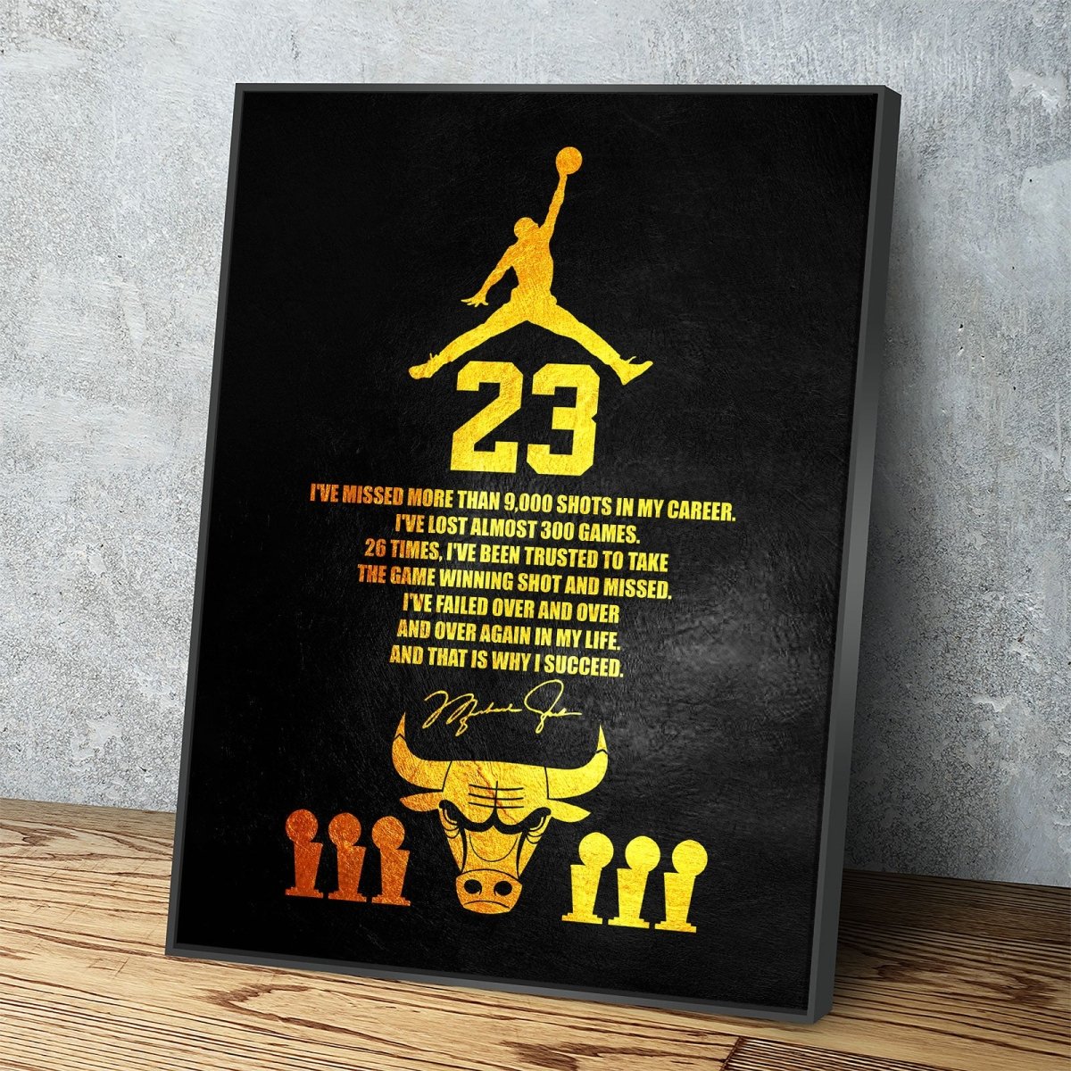Michael Jordan Success Quote Canvas Wall Art