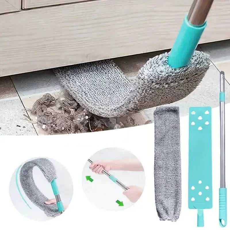 Microfiber Wet Dry Retractable Dusting Brush with Extension Rod