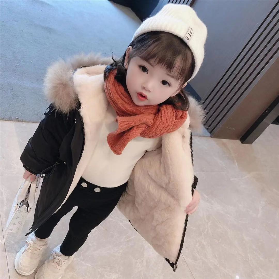 Mid-length Girl's Cotton Coat Wool - # BAAA61110018 & GIAA21210045