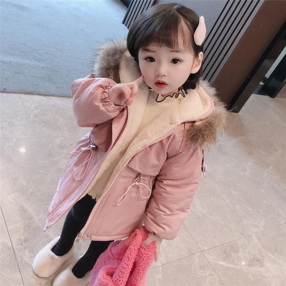 Mid-length Girl's Cotton Coat Wool - # BAAA61110018 & GIAA21210045