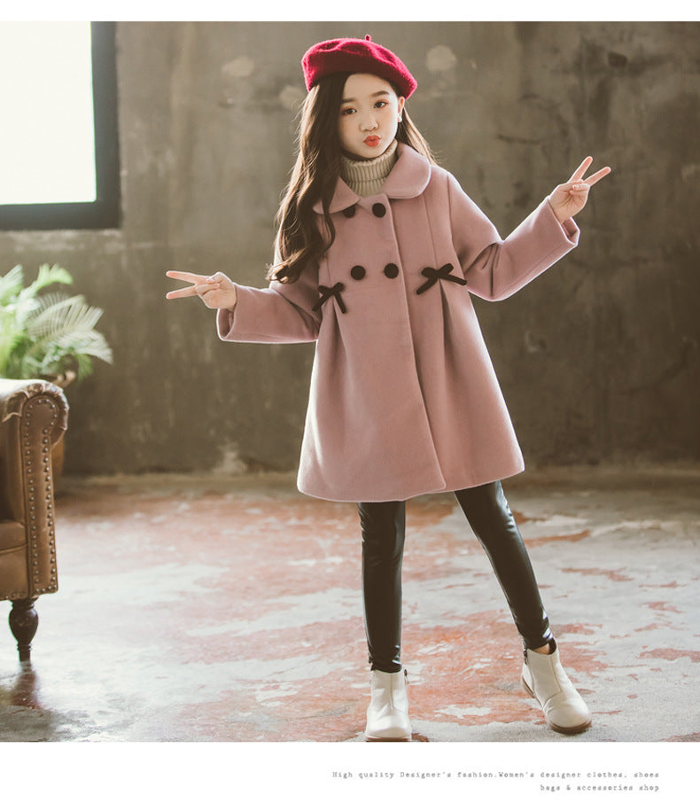 Mid-Length Princess Style Woolen Coat  # GIAA21210040 & GIAA22210014
