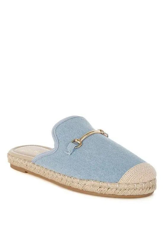 Hats Rag Company Midori Mules sin Cordones de Mezclilla - Calzado de Estilo Casual de Verano