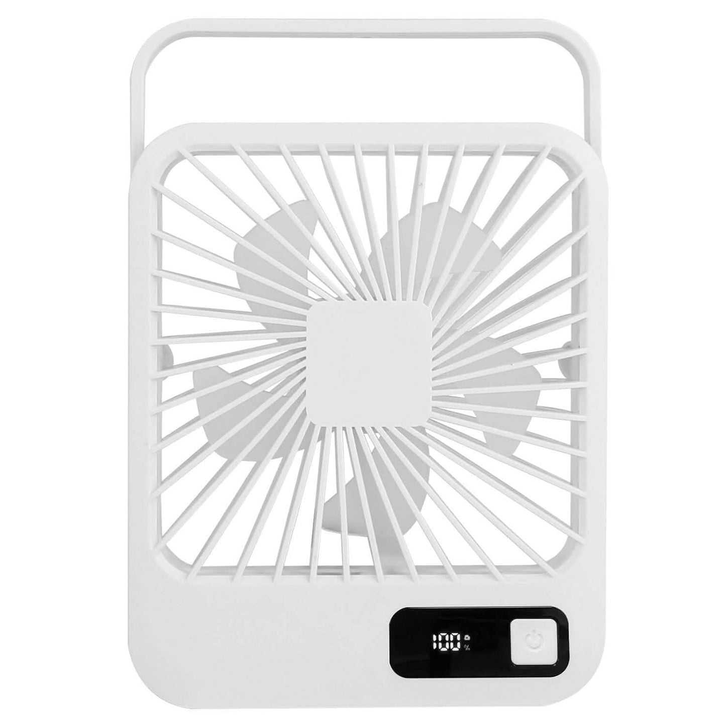 Mini Desktop Cooling Fan Rechargeable Battery Powered with LCD Display