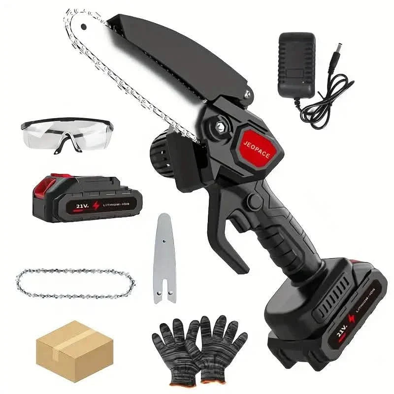 Mini Handheld Chain Saw - Band Saw with Premium Splash Protection, Safety Lock