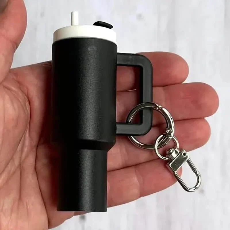 Mini Water Bottle Keychain - Street Style, Plastic Material