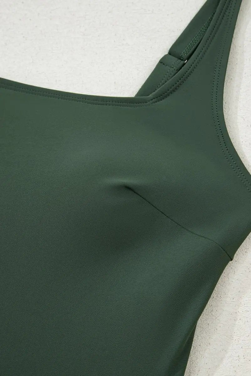 Dresses Love Salve Green Swim Dress Women's Vacation One-Piece Adjustable Straps A-Line