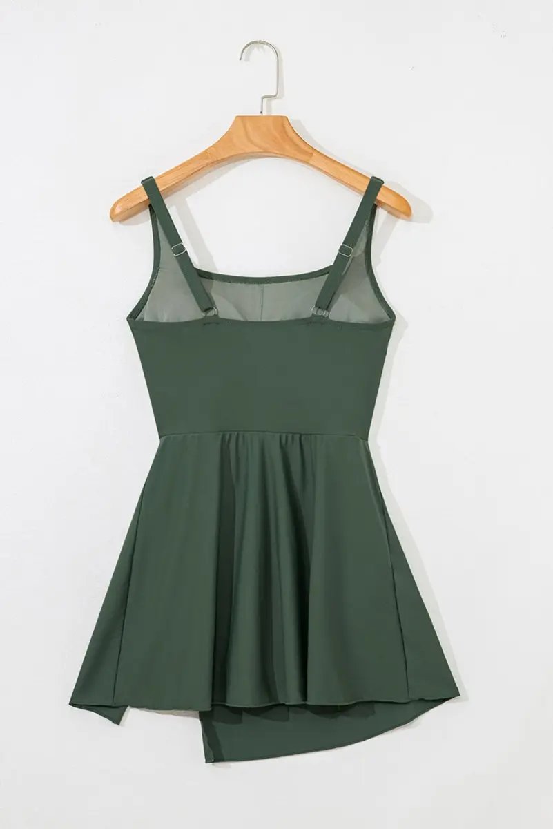 Dresses Love Salve Green Swim Dress Women's Vacation One-Piece Adjustable Straps A-Line