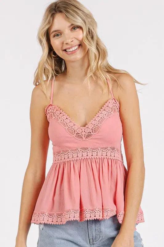 Dresses Trendsi Top sin mangas de encaje para mujer con cuello en V cruzado, sexi, para mujer, EE. UU.