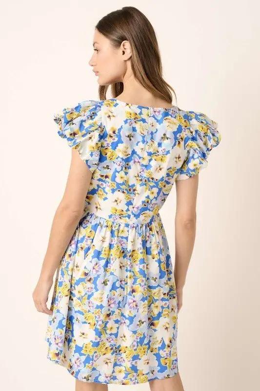 Dresses Trendsi Floral Mini Dress Women's Casual V-Neck Summer Dress - Lightweight & Cute