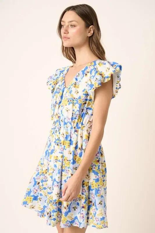 Dresses Trendsi Floral Mini Dress Women's Casual V-Neck Summer Dress - Lightweight & Cute