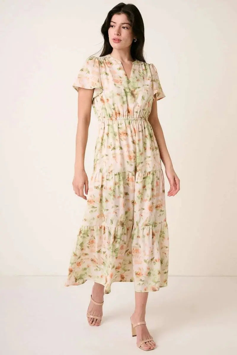 Dresses Trendsi Floral Maxi Dress Women's Summer V-Neck Flowy Casual Dress