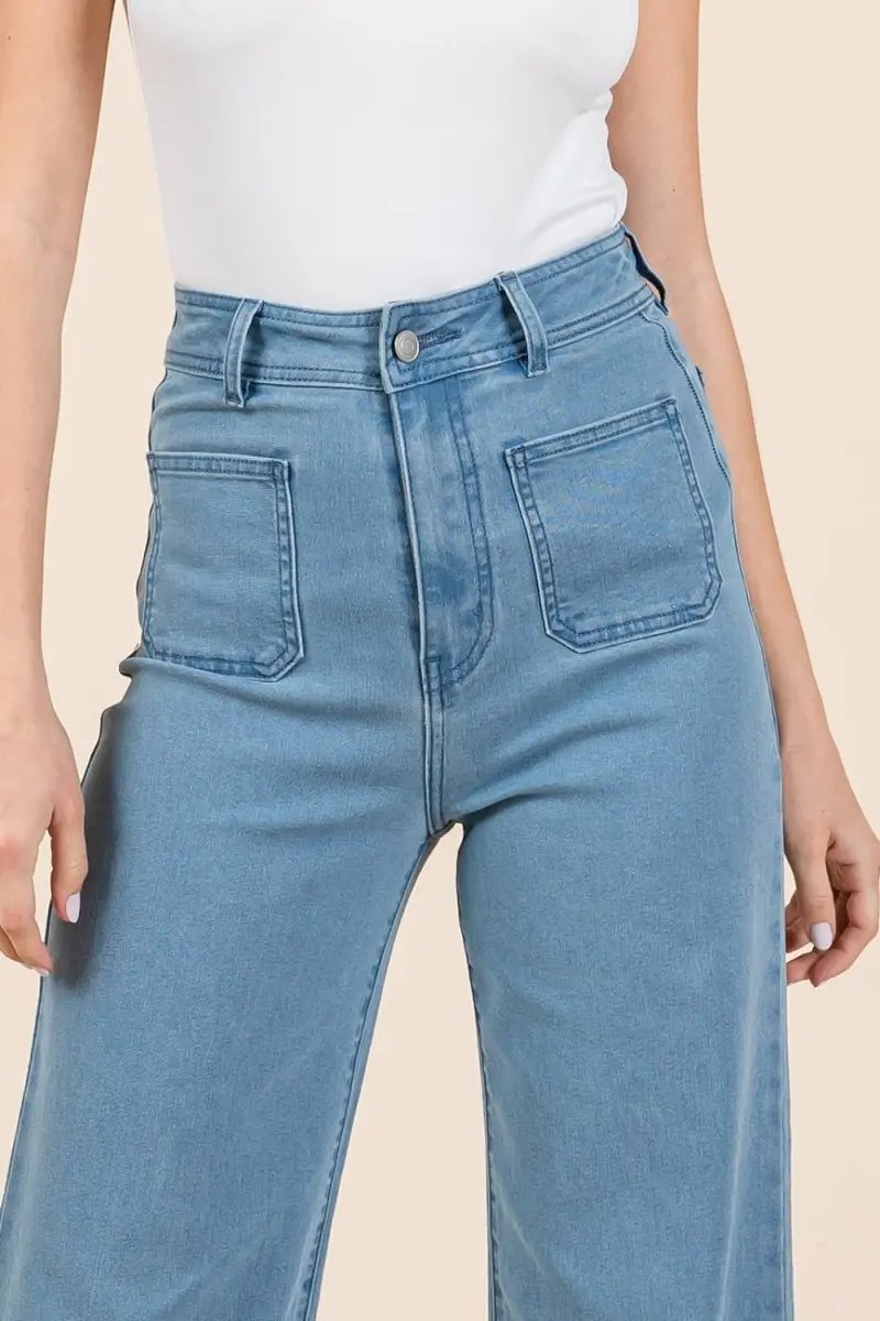 Sweaters Trendsi High Waist Wide Leg Jeans Women's Stylish Fit Denim - Comfy & Flattering
