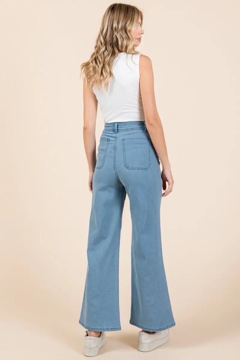 Sweaters Trendsi High Waist Wide Leg Jeans Women's Stylish Fit Denim - Comfy & Flattering