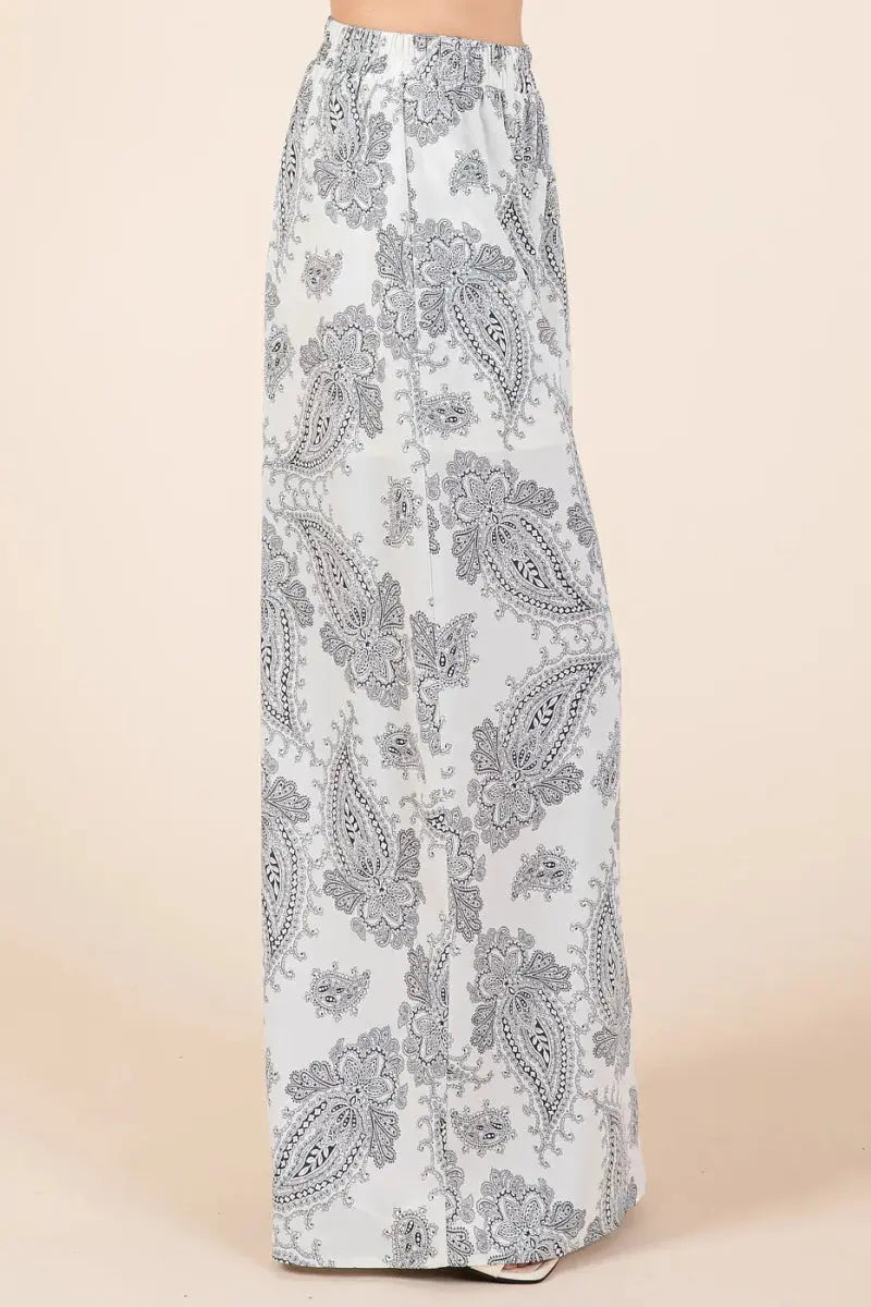 Women's Loungewear Set - Paisley Print - Two-Piece Cami