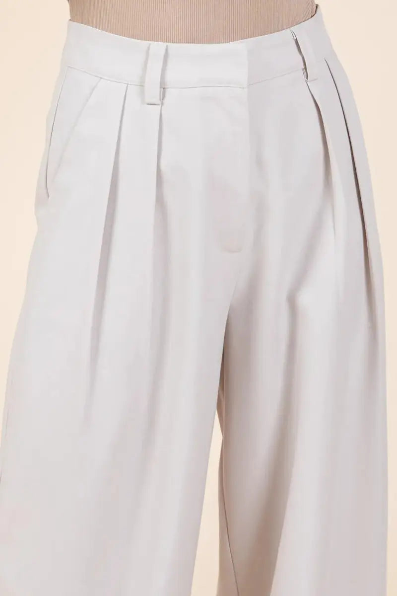 Trendsi Pintuck Pants Women's High Rise Casual Pants USA Ship!