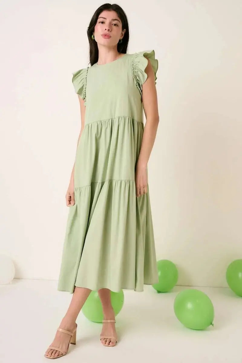 Dresses Trendsi Ruffle Maxi Dress Women's Summer Casual Flowy Tiered Dress