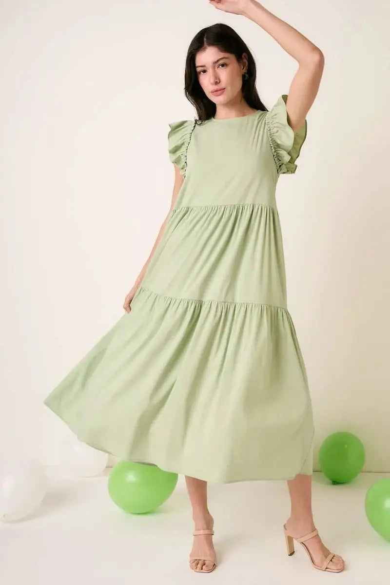Dresses Trendsi Ruffle Maxi Dress Women's Summer Casual Flowy Tiered Dress