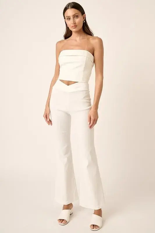 Trendsi Flare Pants Women's High Waist Casual Wide Leg Trousers Soft Comfy