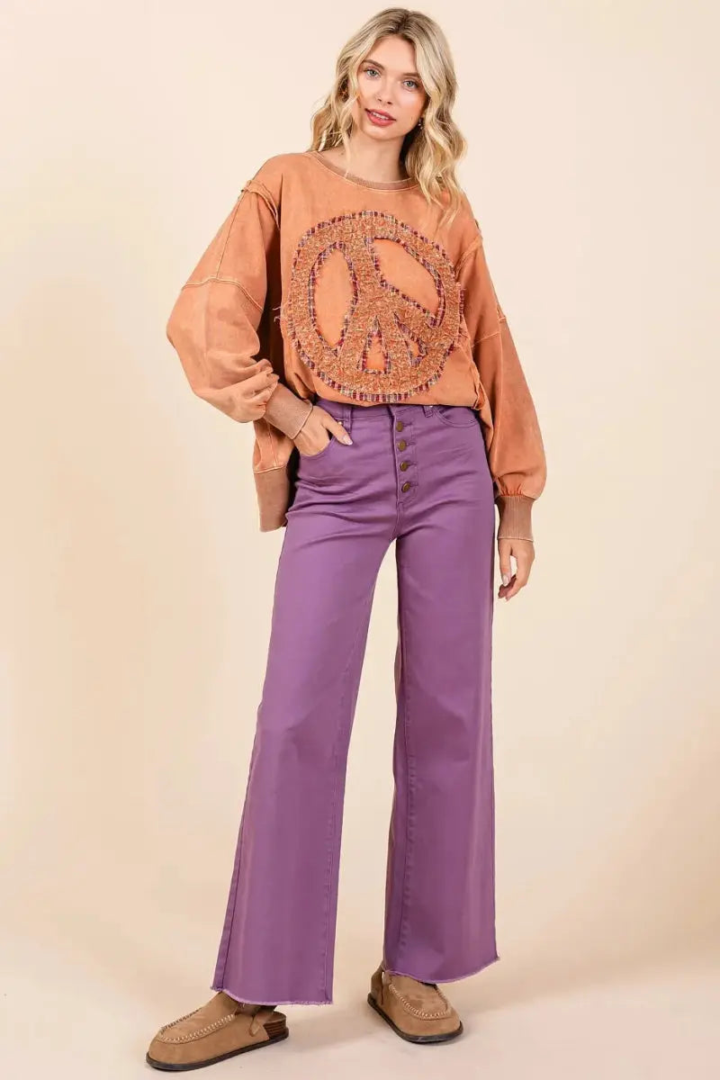 Trendsi Twill Wide Leg Pants Women's High Waisted Casual Pants USA Ship