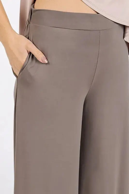 Trendsi Yoga Pants Women's Air Stretch Wide Leg Lounge Pants Comfy Elastic Waist