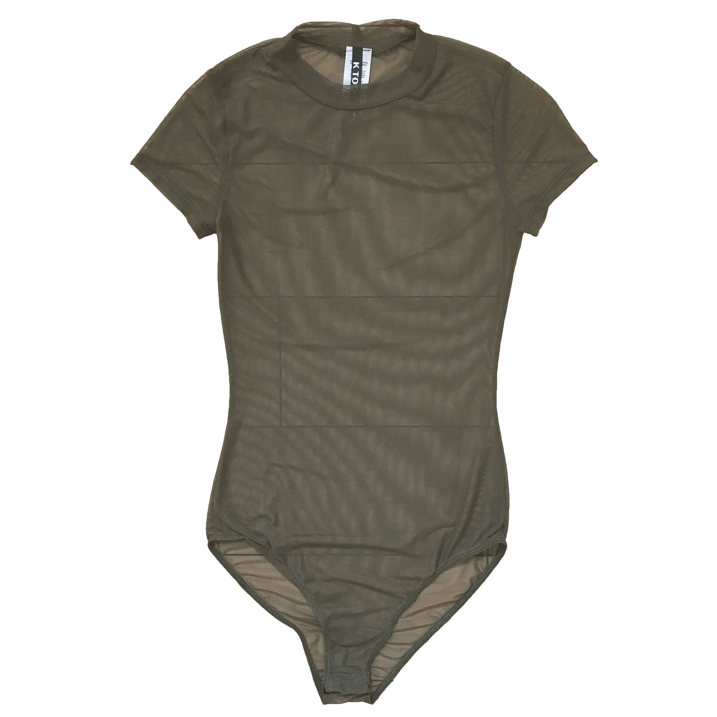 Body de cuello alto transparente