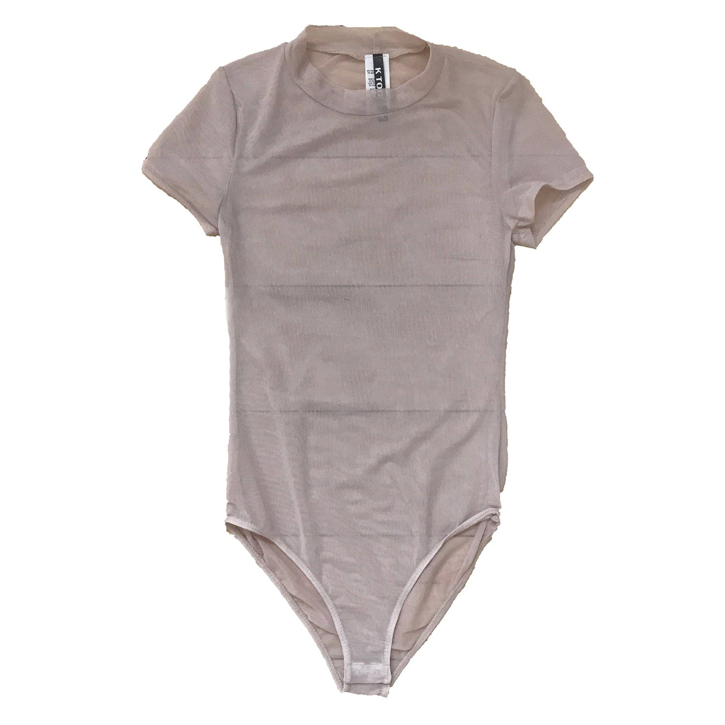 Body de cuello alto transparente