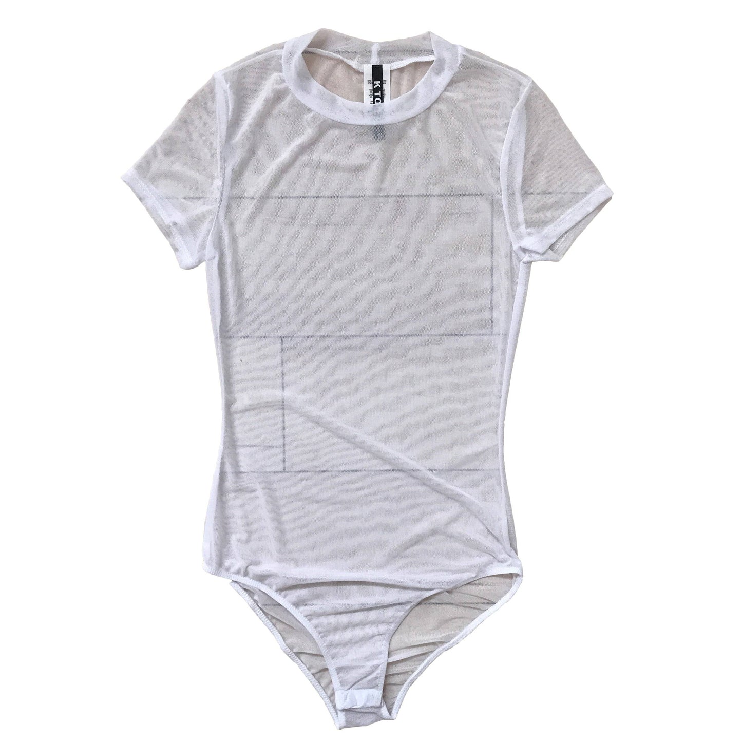 Body de cuello alto transparente