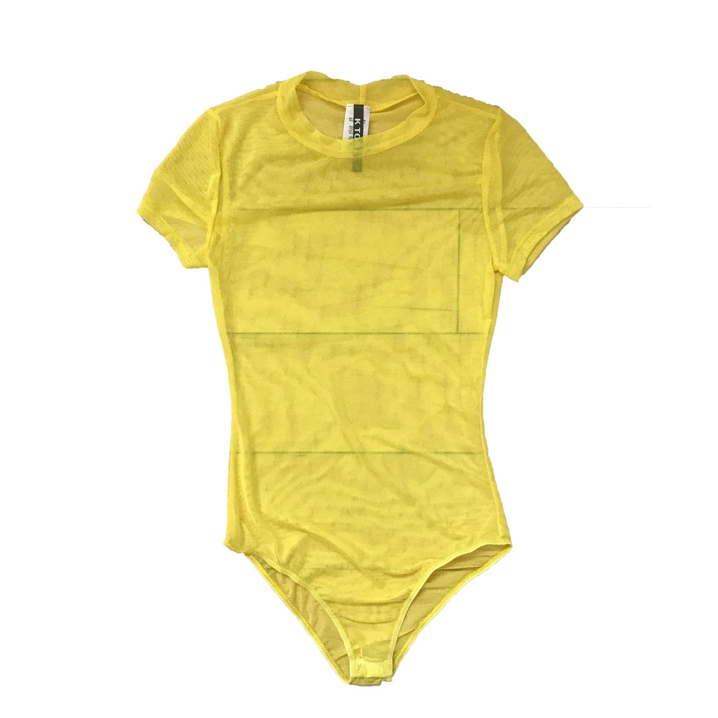 Body de cuello alto transparente