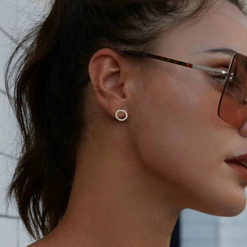 Moissanite 10mm Stud Earrings S925 Sterling Silver Screw Back Gift Mom