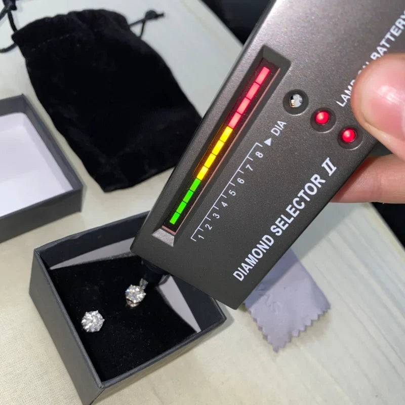 VVS D Color Russian Cut Moissanite Stud Earrings 1/2/4 CT S925 Sterling Silver