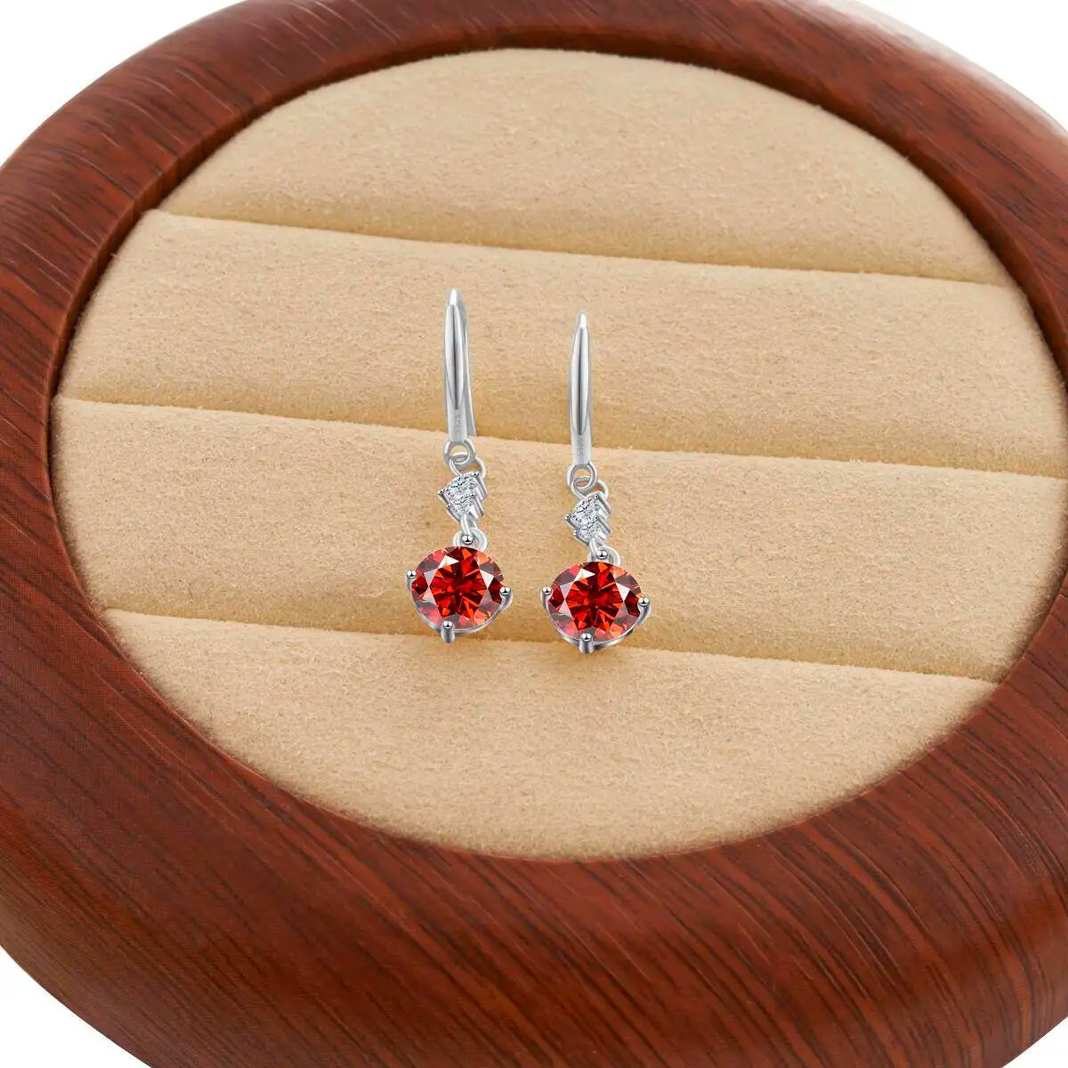 Moissanite Earrings 925 Sterling Silver White Gold Plated Hypoallergenic Studs