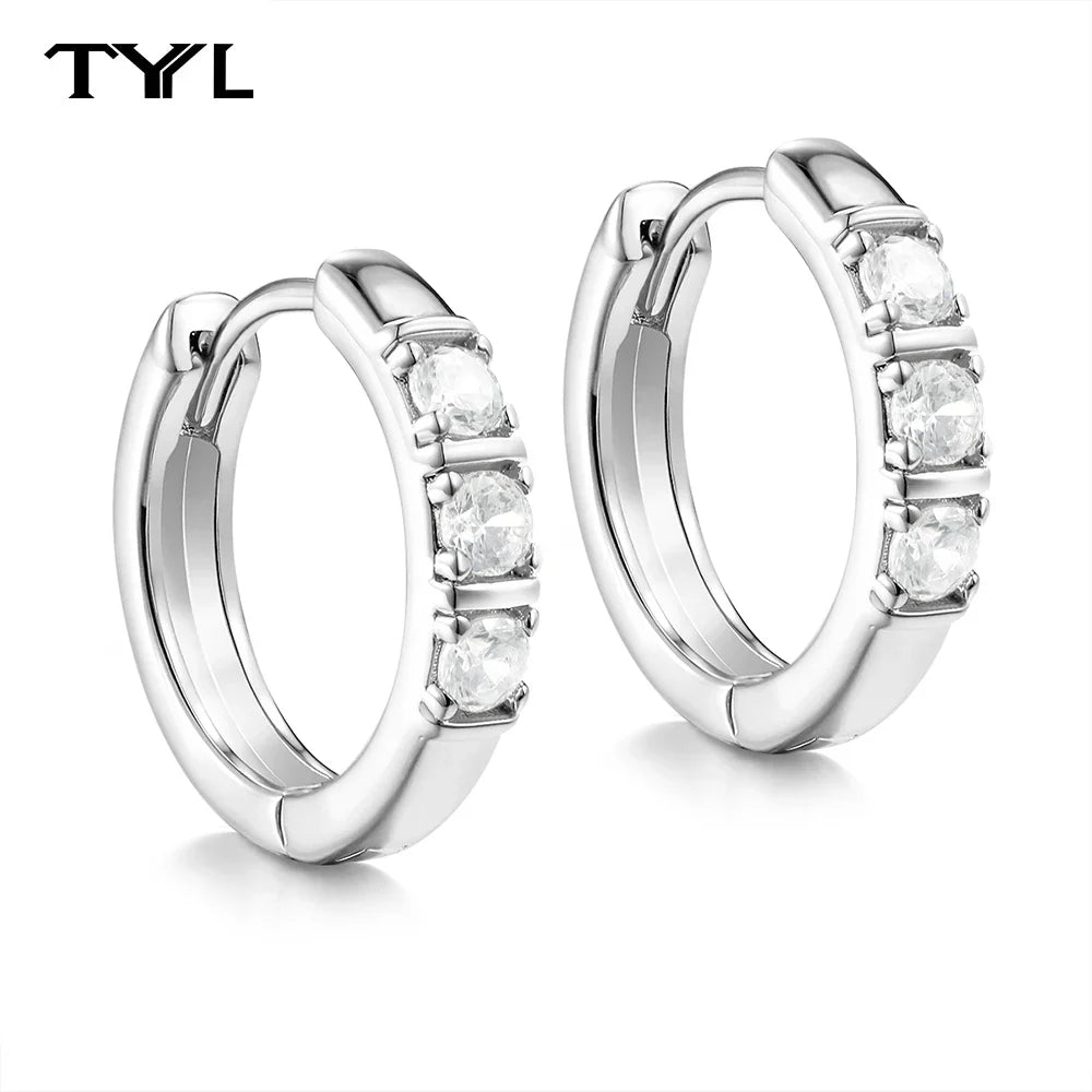 Moissanite VVS1 Drop Earrings 18K Gold Plated 925 Sterling Round Pear Square