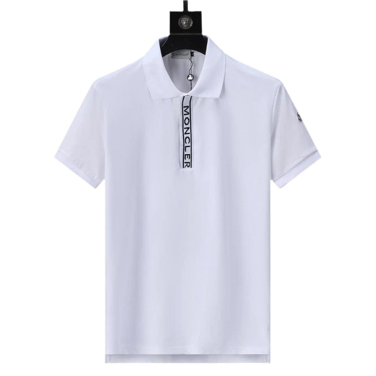 Moncler White T-Shirt with Collar